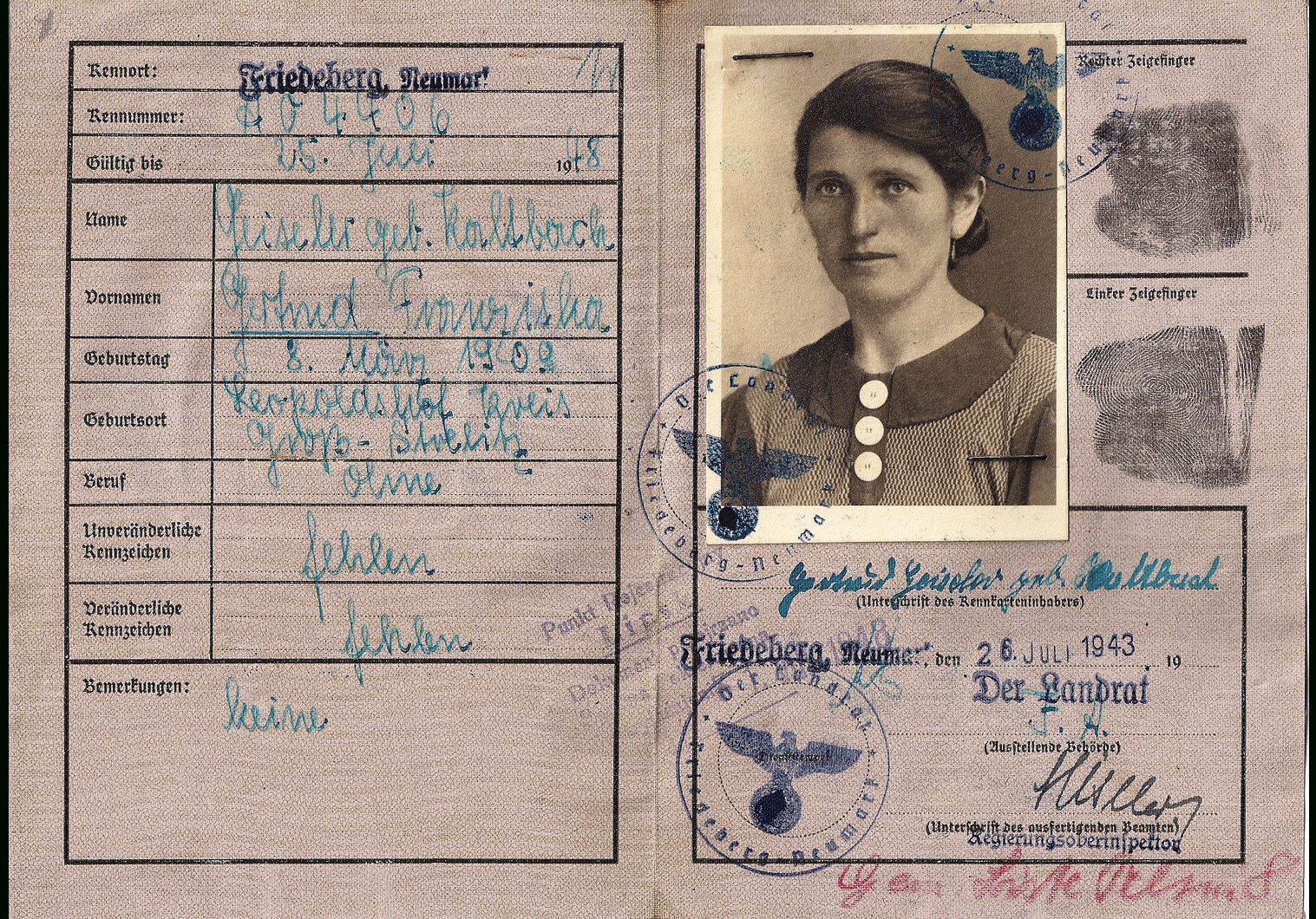 German Special Issued Id's For Jews – Our Passports With Regard To World War 2 Identity Card Template