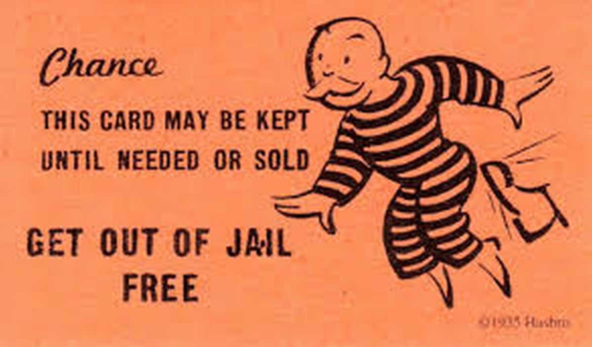 Get Out Of Jail Clipart Intended For Get Out Of Jail Free Card Template