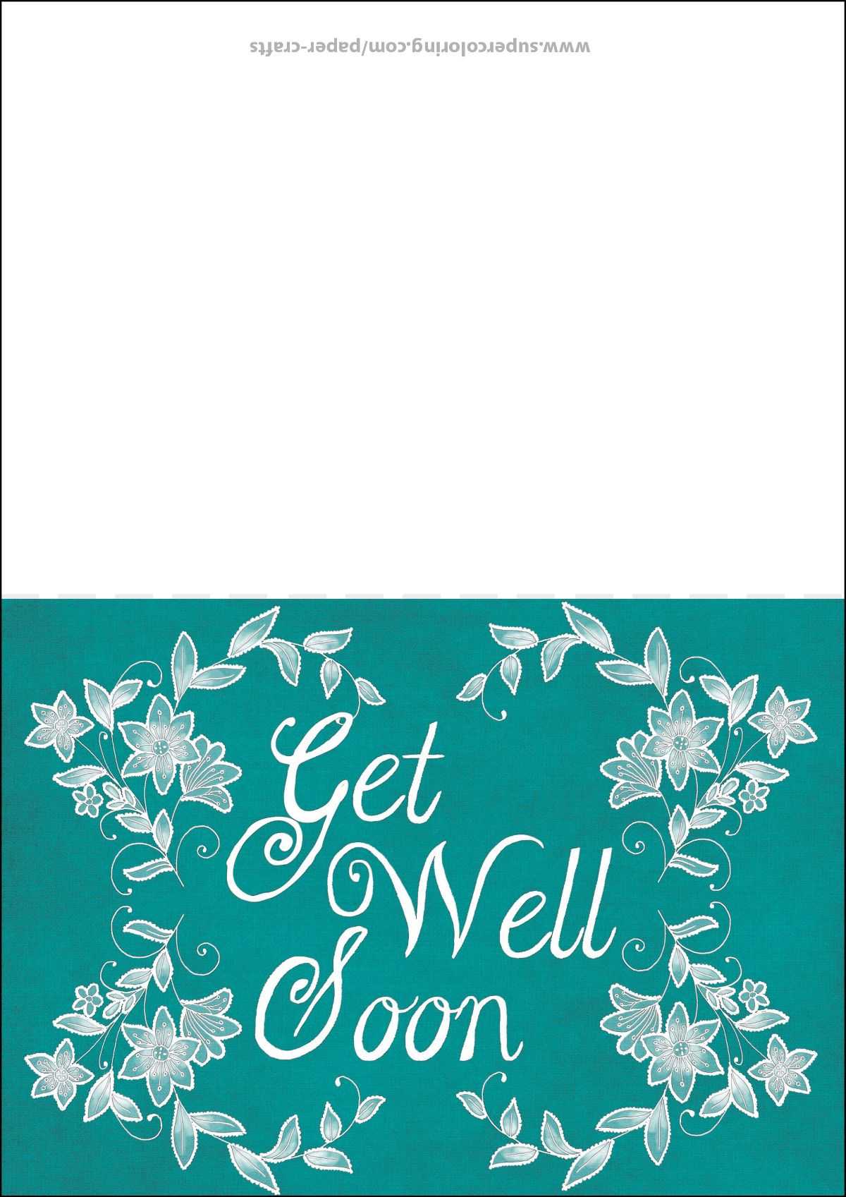 Get Well Soon Card Template | Free Printable Papercraft Within Get Well Card Template