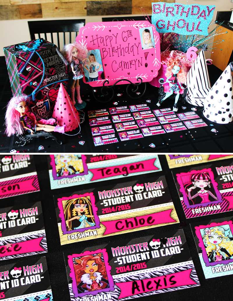 Ghoulish & Glam Monster High Birthday Party // Hostess With Intended For Monster High Birthday Card Template