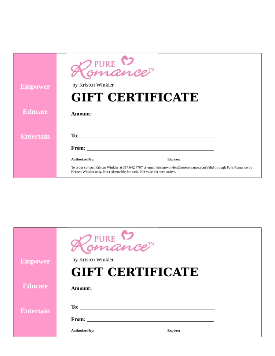 Gift Certificate Template Word – Edit, Fill, Sign Online Pertaining To Fillable Gift Certificate Template Free