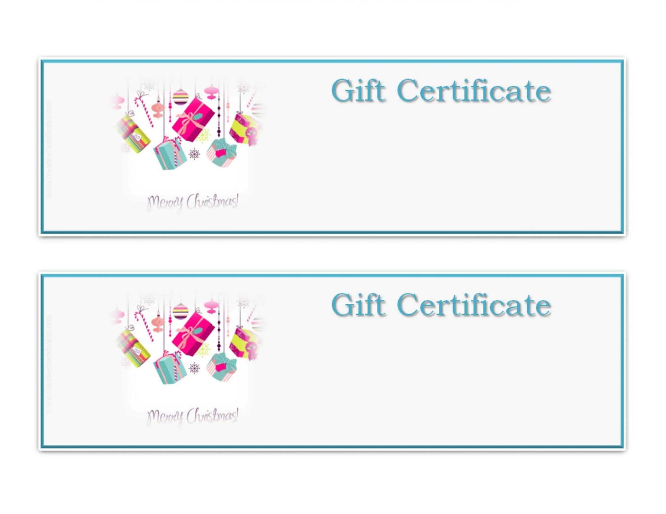 Gift Certificate Templates To Print For Free | 101 Activity Regarding Merry Christmas Gift Certificate Templates