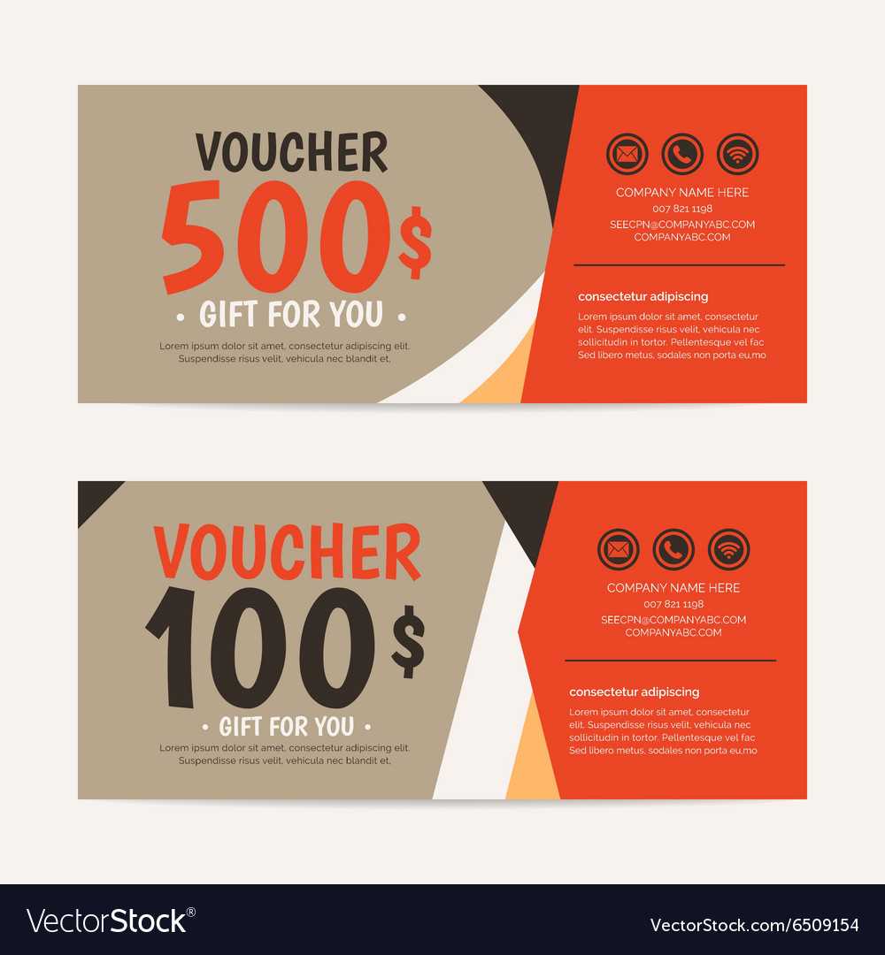 Gift Voucher Template Eps10 Format Pertaining To Company Gift Certificate Template