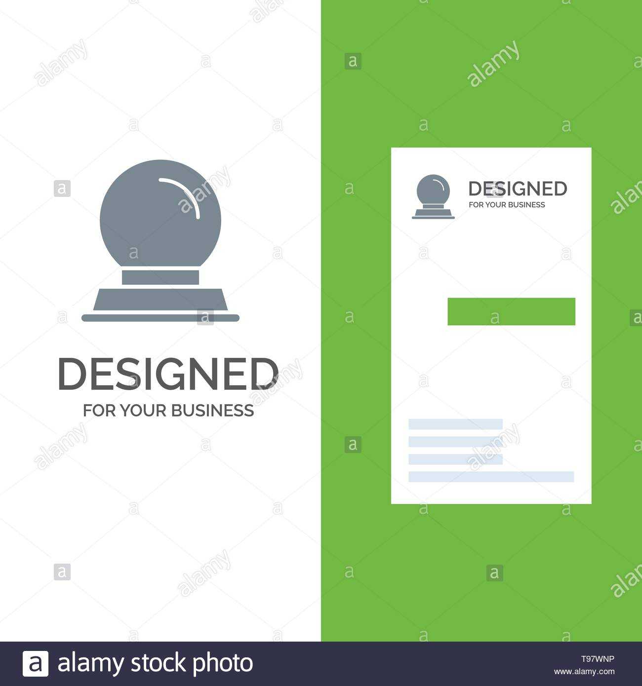 Glass Stand, Decoration, Magic Ball Grey Logo Design And For Card Stand Template
