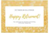 Gold And White Retirement Card - Templatescanva within Retirement Card Template