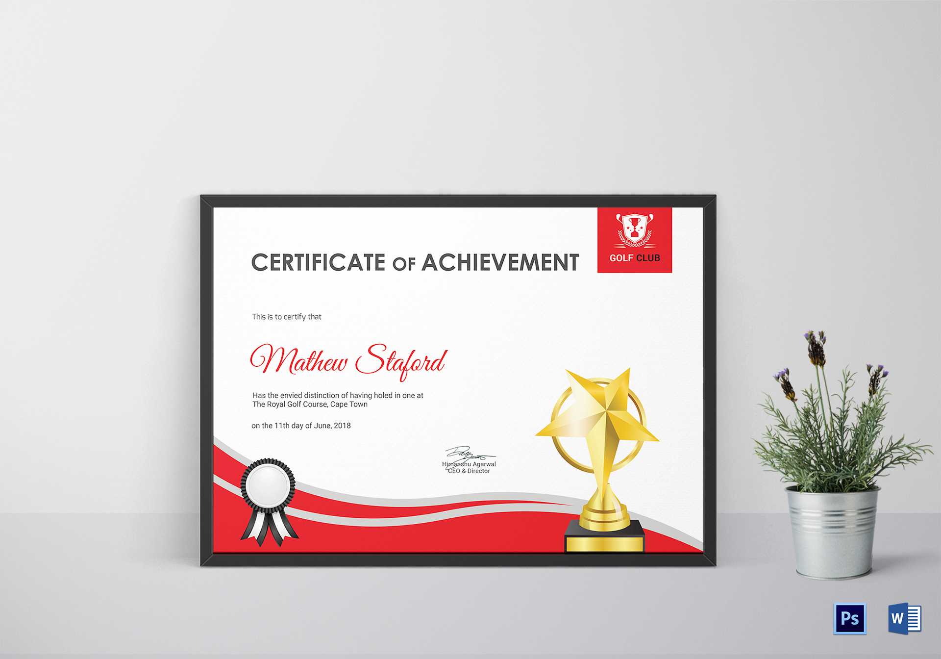 Golf Achievement Certificate Template Intended For Golf Certificate Templates For Word