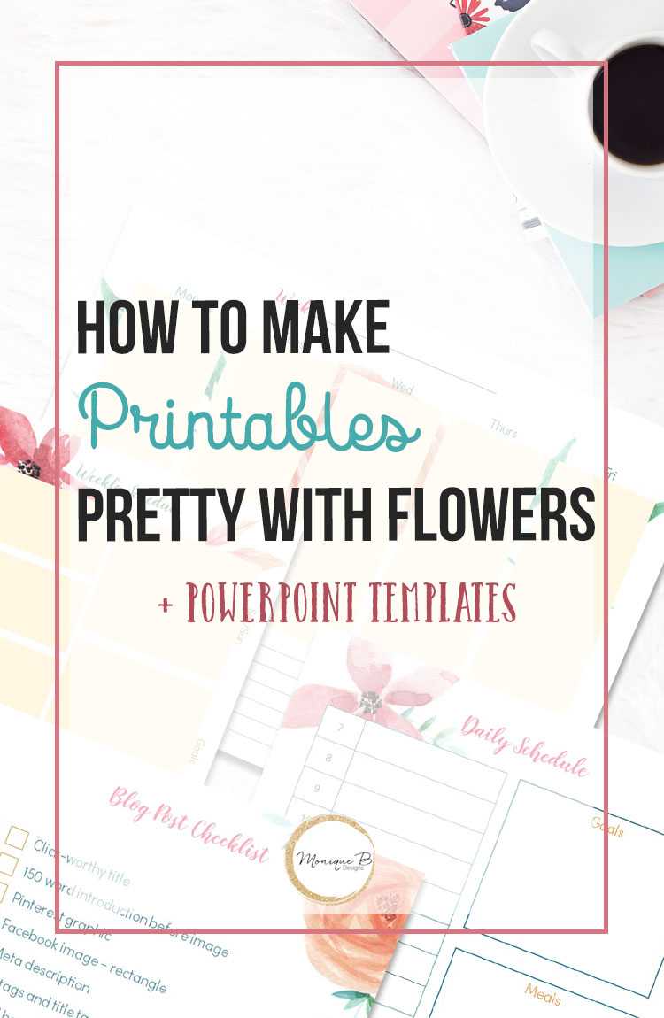 Gorgeous Floral Blog Planner And The Powerpoint Templates Regarding Pretty Powerpoint Templates