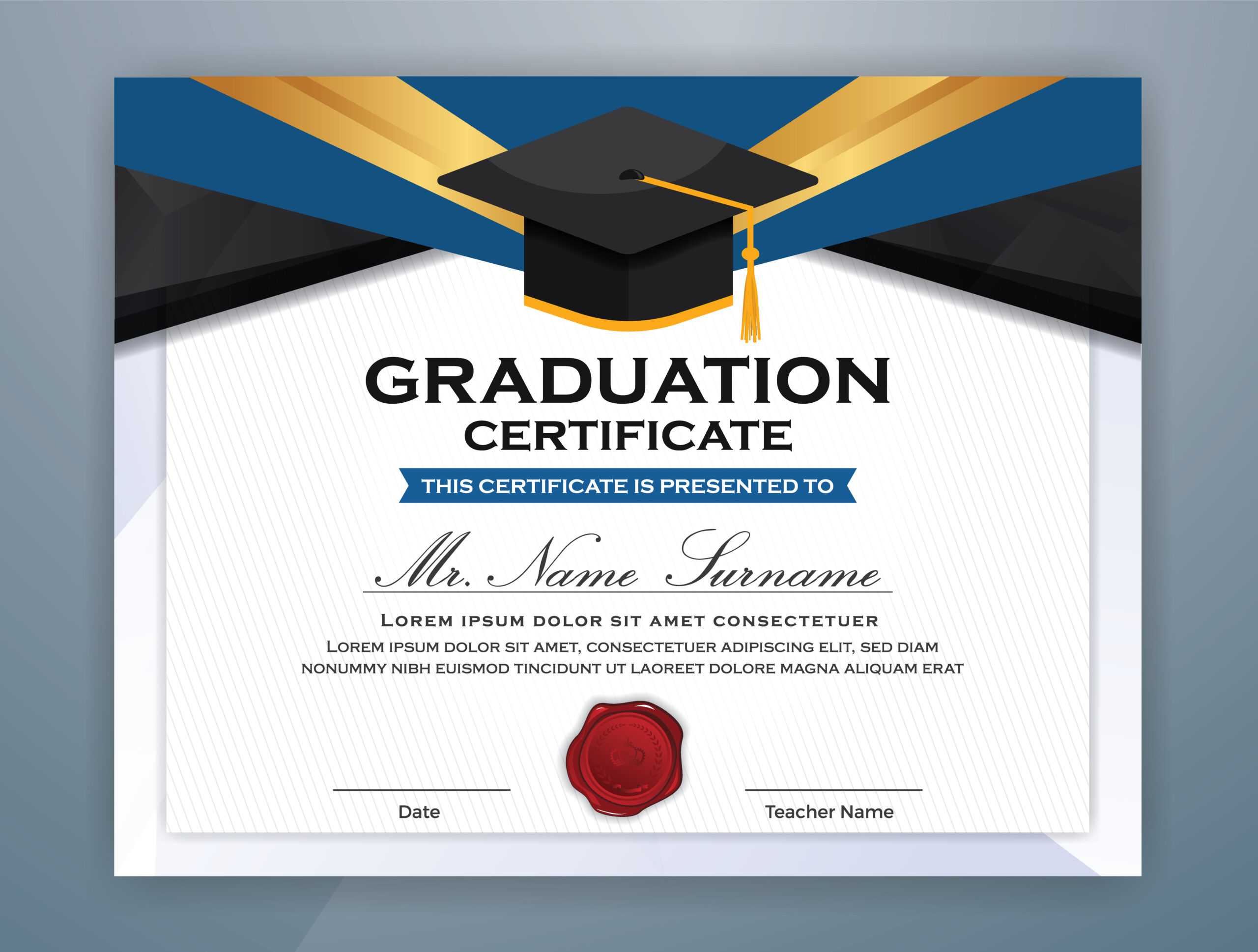 Graduation Certificate Free Vector Art – (4,527 Free Downloads) In College Graduation Certificate Template
