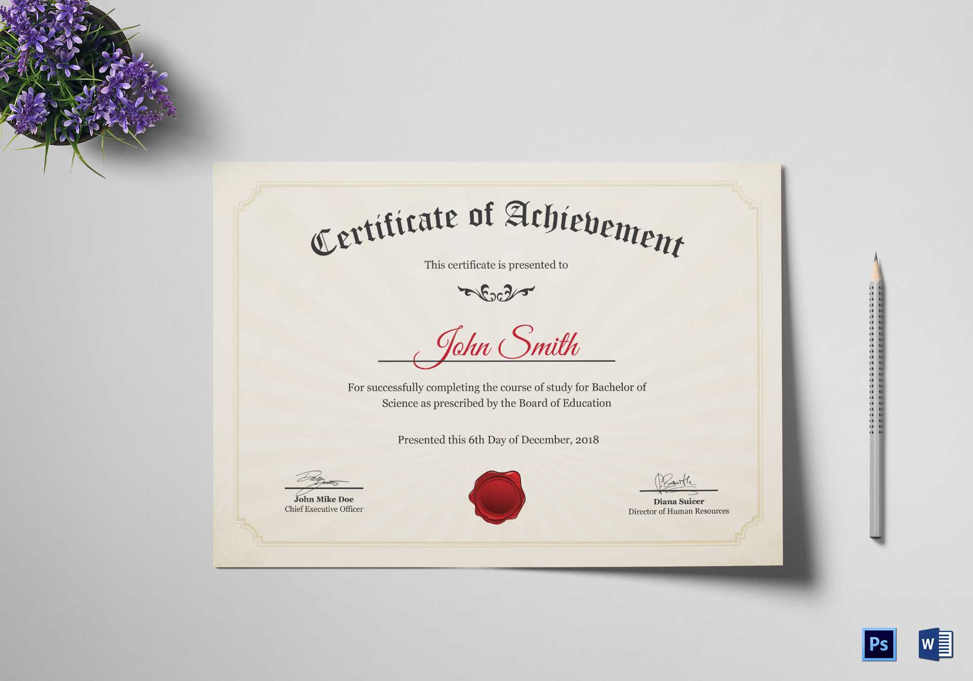 Graduation Degree Certificate Template Within Graduation Certificate Template Word
