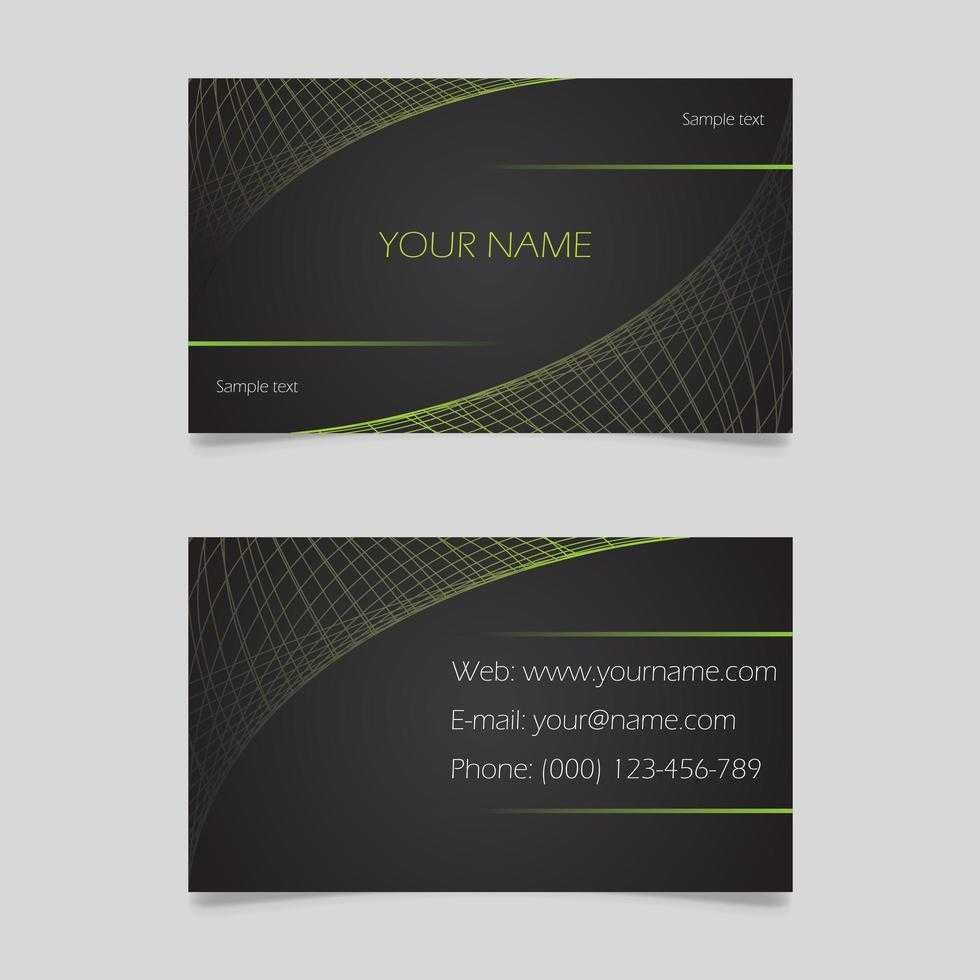 Green And Yellow Mesh Waves Business Card Template Pertaining To Download Visiting Card Templates