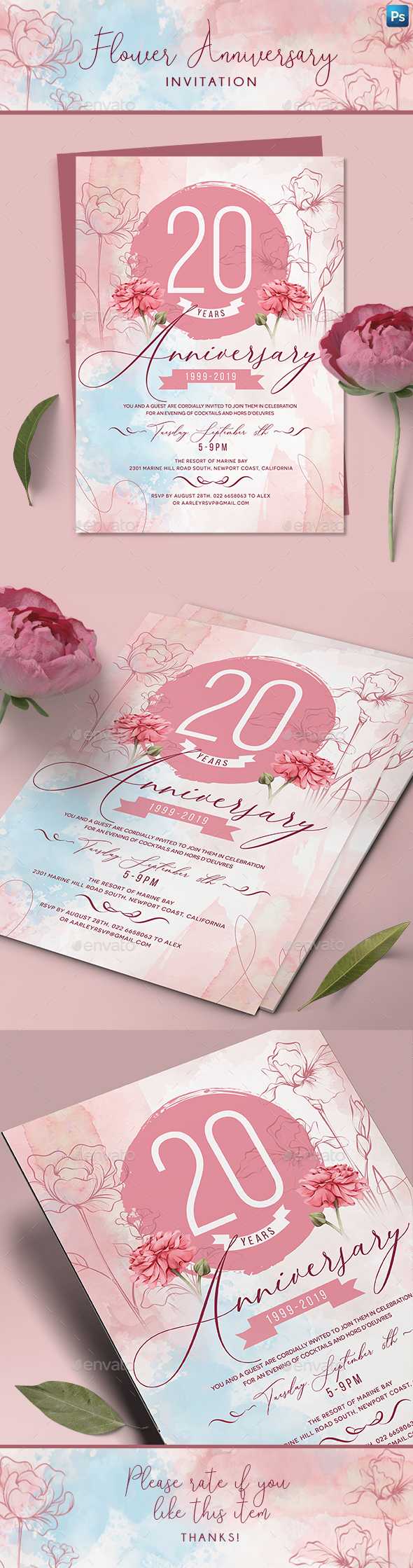 Greeting Card Designs & Templates From Graphicriver Intended For Death Anniversary Cards Templates