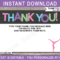 Gymnastics Party Thank You Cards Template In Thank You Note Cards Template
