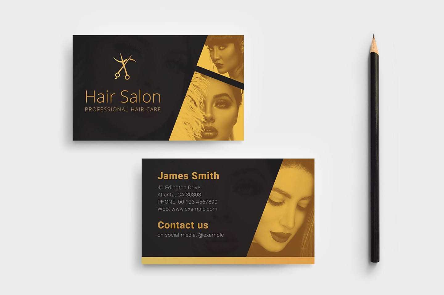 Hair Dresser Business Card Template – Psd, Ai & Vector Within Hair Salon Business Card Template