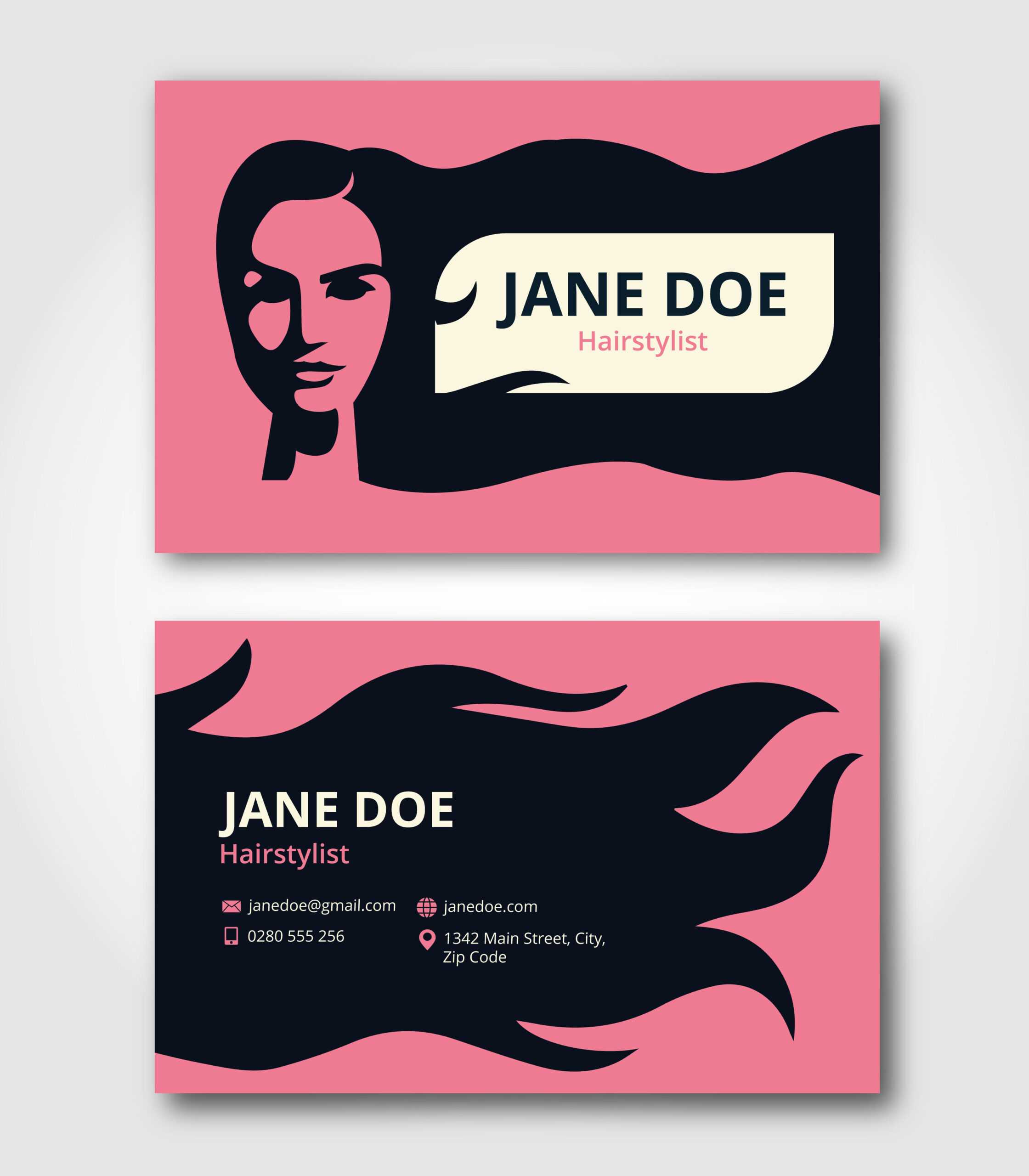 Hairstylist Business Card Template – Download Free Vectors For Hair Salon Business Card Template