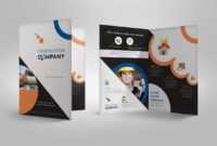 Half Fold Brochure Template For Construction Company in Half Page Brochure Template