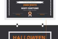 Halloween Best Costume Award №73973 intended for Halloween Certificate Template