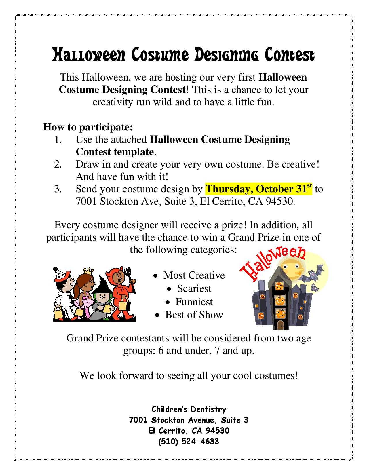 Halloween Costume Winner Clipart Pertaining To Halloween Costume Certificate Template