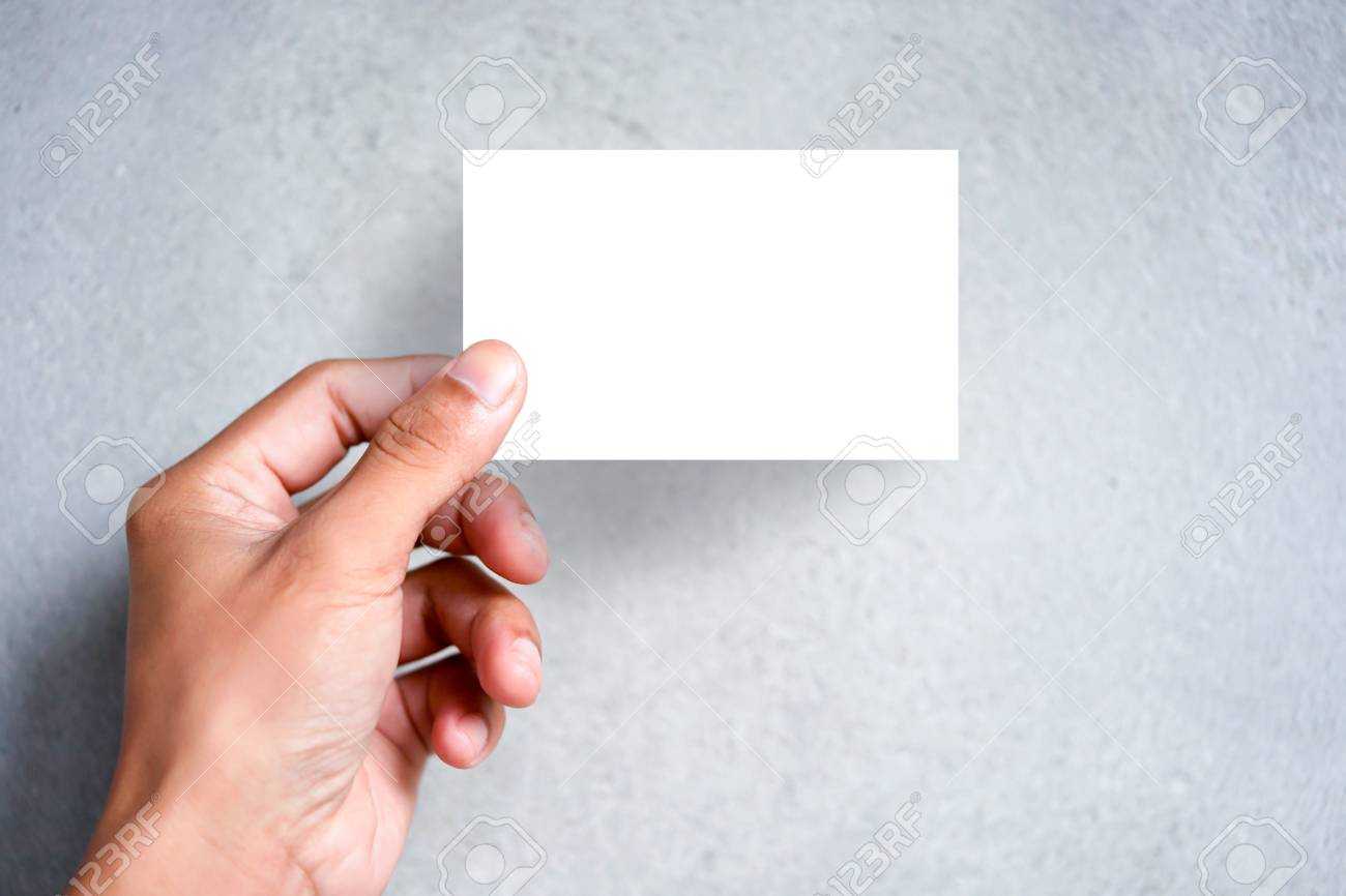 Hand Holding Blank Plain White Business Card Design Mock Up Pertaining To Plain Business Card Template