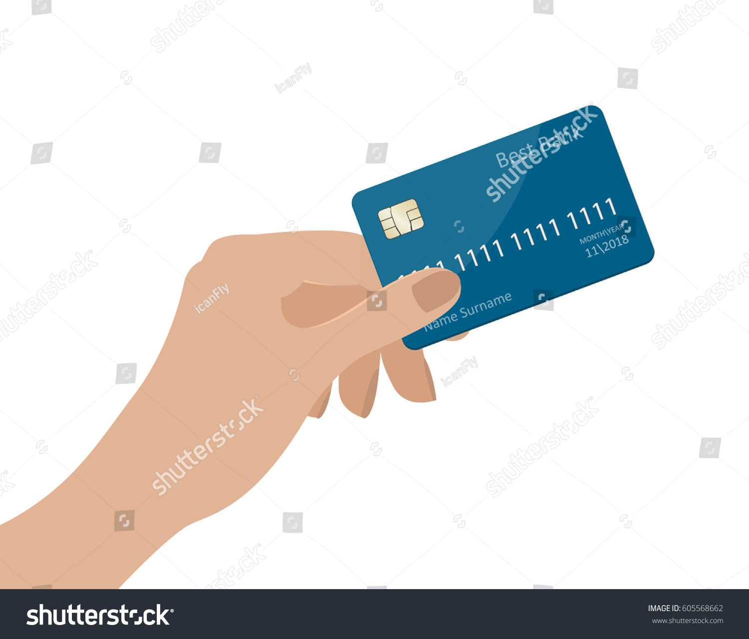 Hand Holding Credit Card Vector Illustration | Business With Regard To Credit Card Templates For Sale