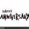 Happy Anniversary Text. Vector Word With Decor. — Stock Pertaining To Word Anniversary Card Template