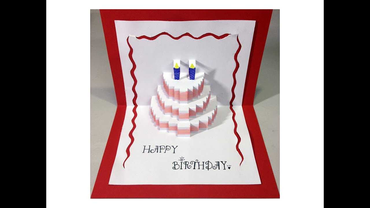 Happy Birthday Cake - Pop Up Card Tutorial Inside Happy Birthday Pop Up Card Free Template