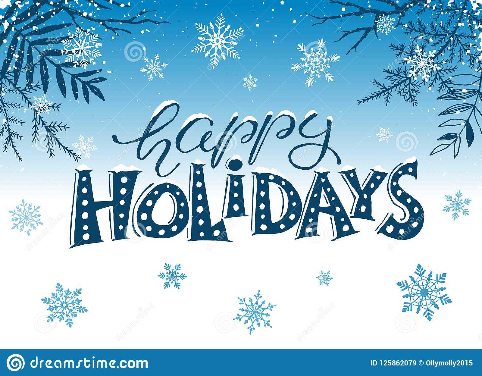 Happy Holidays Greeting Card Stock Vector – Illustration Of With Happy Holidays Card Template