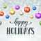 Happy Holidays Greeting Card Template. Modern New Year Christmas.. in Happy Holidays Card Template