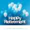 Happy Retirement Greeting Card Lettering Template With Balloon.. Intended For Retirement Card Template