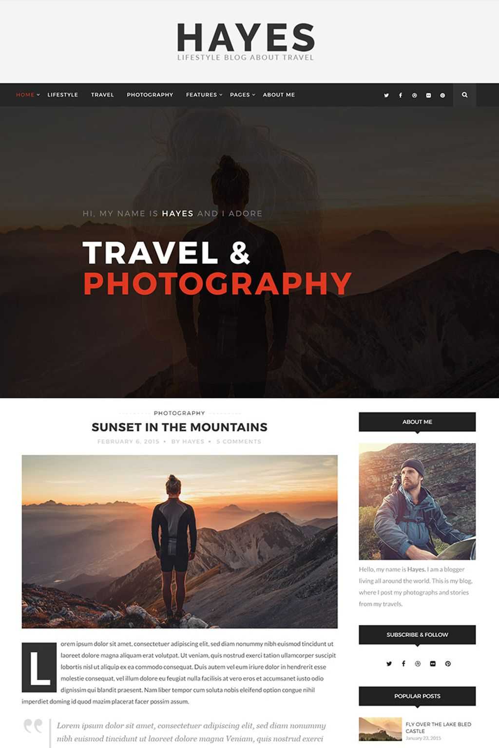 Hayes – Travel Blog WordPress Theme In Hayes Certificate Templates