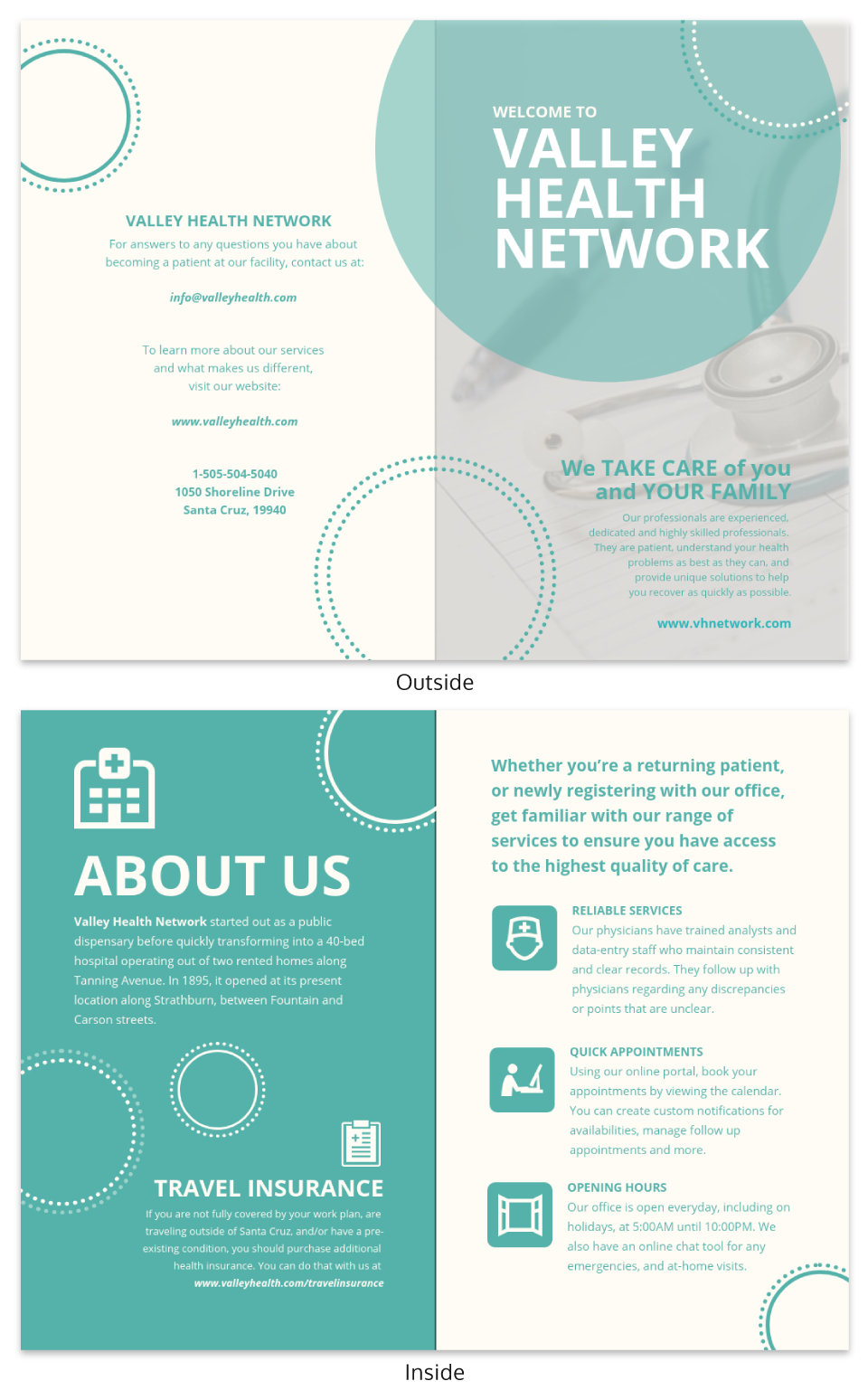 Health Network Informational Pamphlet Template Within Open Office Brochure Template