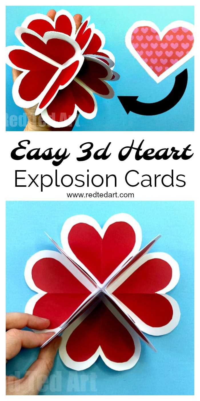 Heart Pop Up Valentine Card – Red Ted Art Pertaining To Heart Pop Up Card Template Free