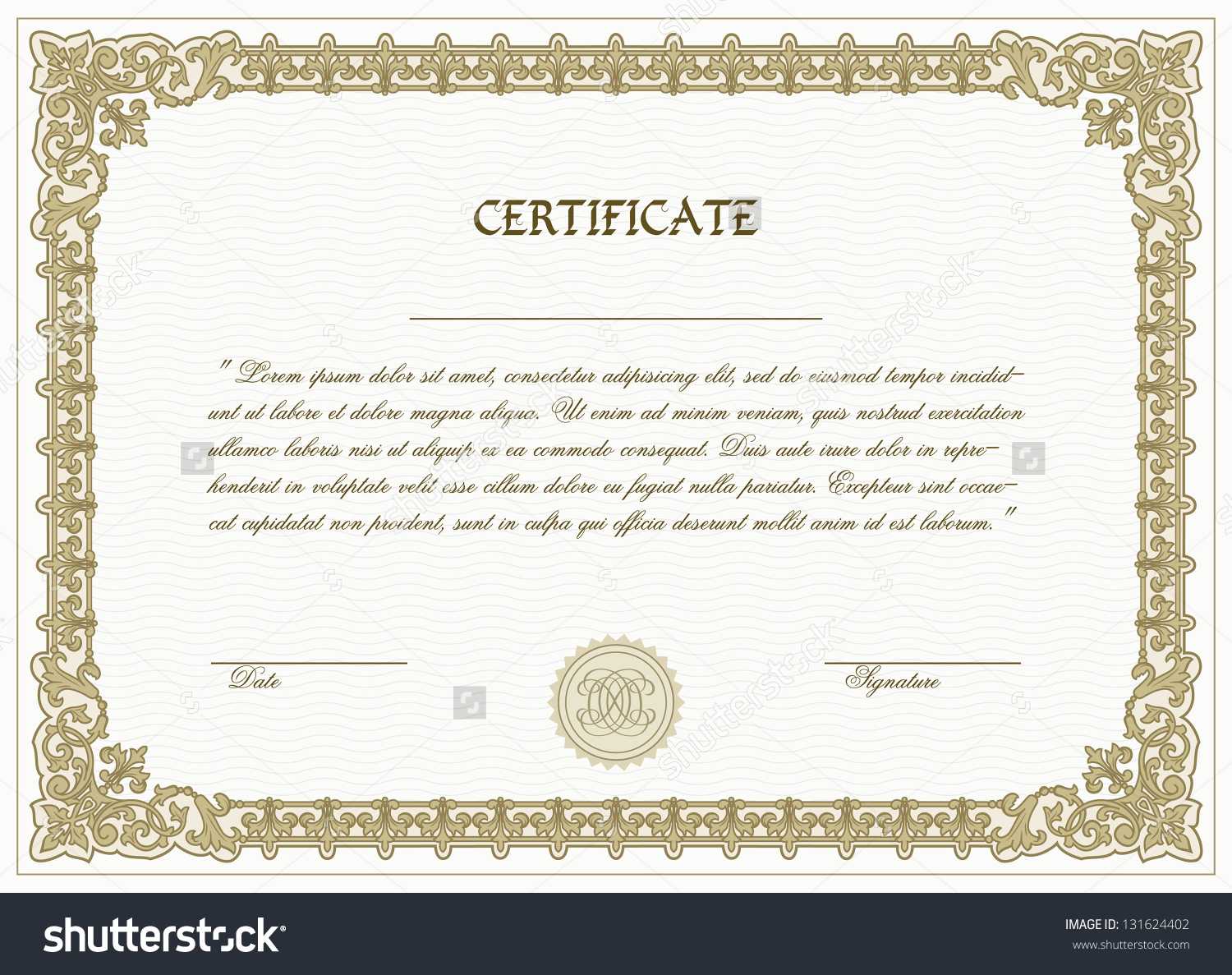 High Resolution High Res Printable Certificate Template Download For High Resolution Certificate Template