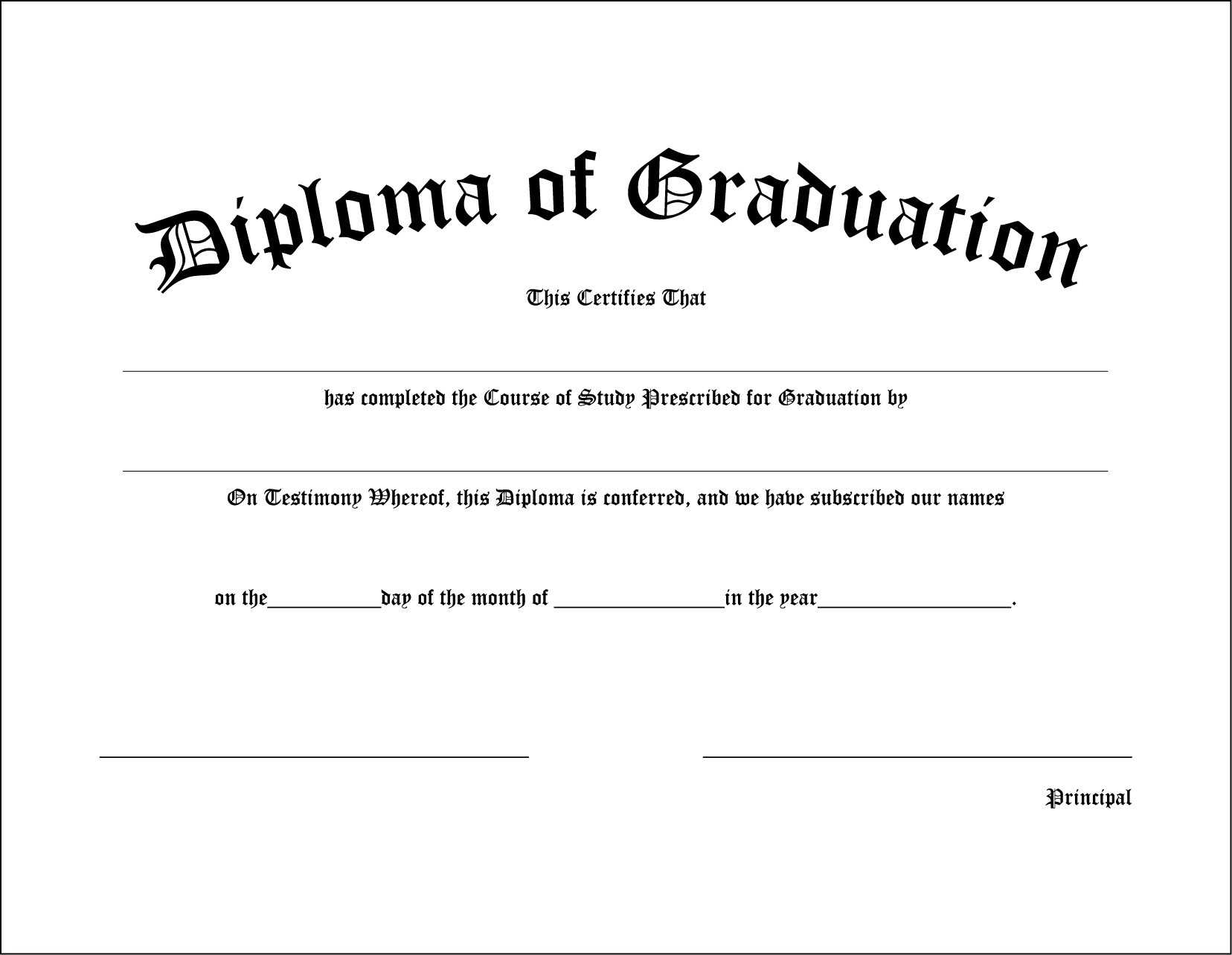 High School Graduation Certificate – Calep.midnightpig.co Intended For Fake Diploma Certificate Template