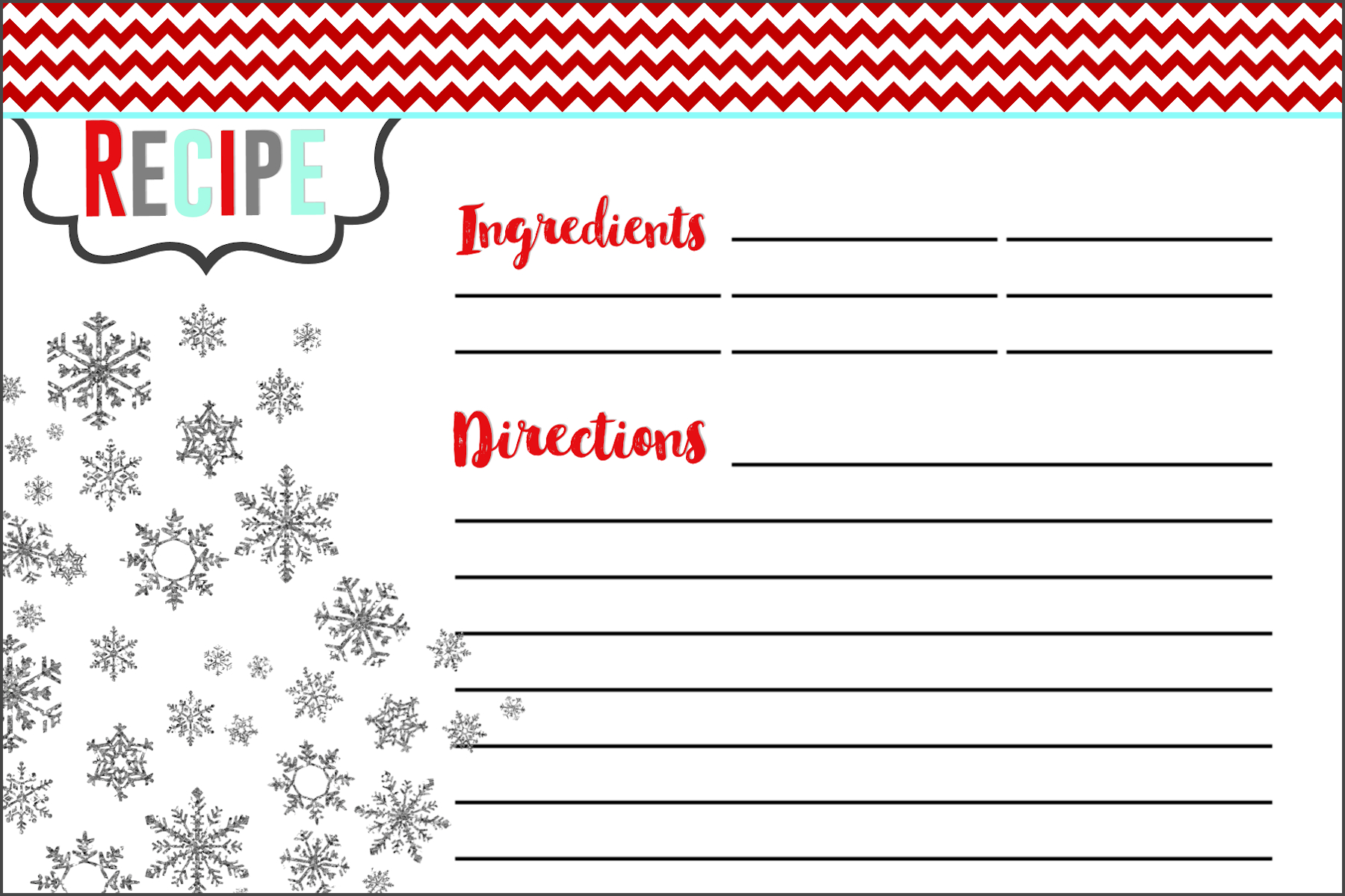 Holiday Recipe Template – Dalep.midnightpig.co Intended For Cookie Exchange Recipe Card Template