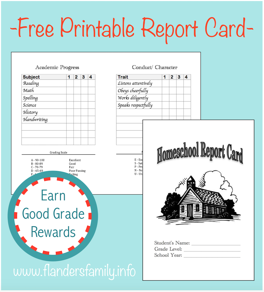 Homeschool Report Cards – Flanders Family Homelife Regarding Homeschool Middle School Report Card Template