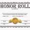 Honor Roll Certificate Clipart For Honor Roll Certificate Template