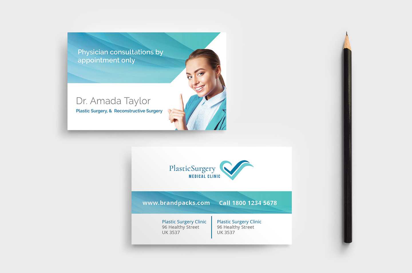 Hospital Business Card Template In Psd, Ai & Vector For Fold Over Business Card Template