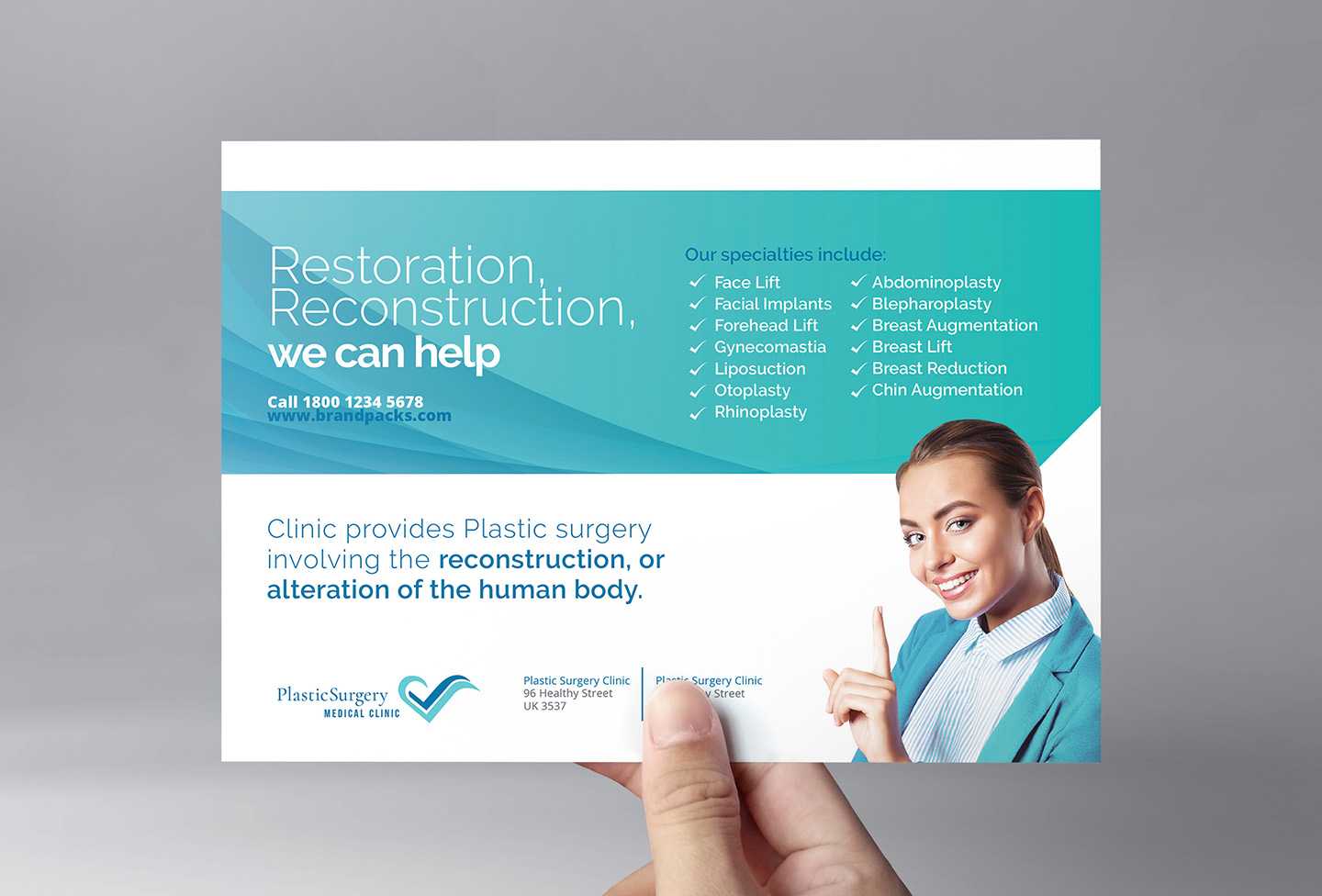 Hospital Flyer Template In Psd, Ai & Vector – Brandpacks Intended For Half Page Brochure Template