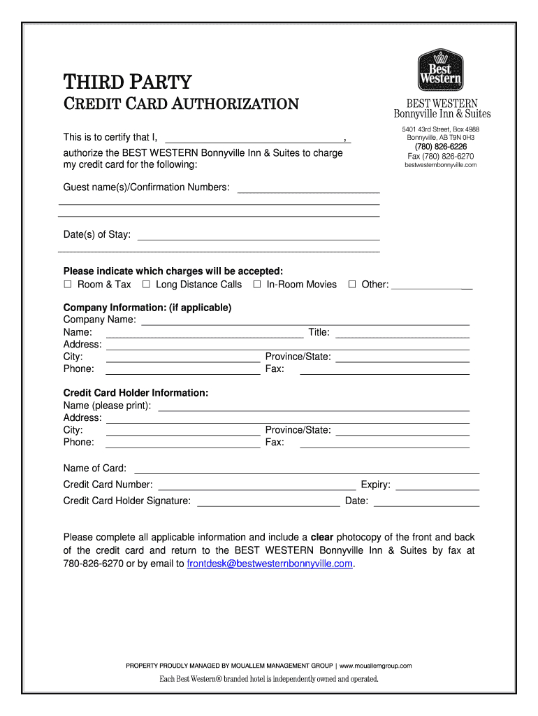 Hotel Credit Card Authorization Form – Dalep.midnightpig.co In Hotel Credit Card Authorization Form Template