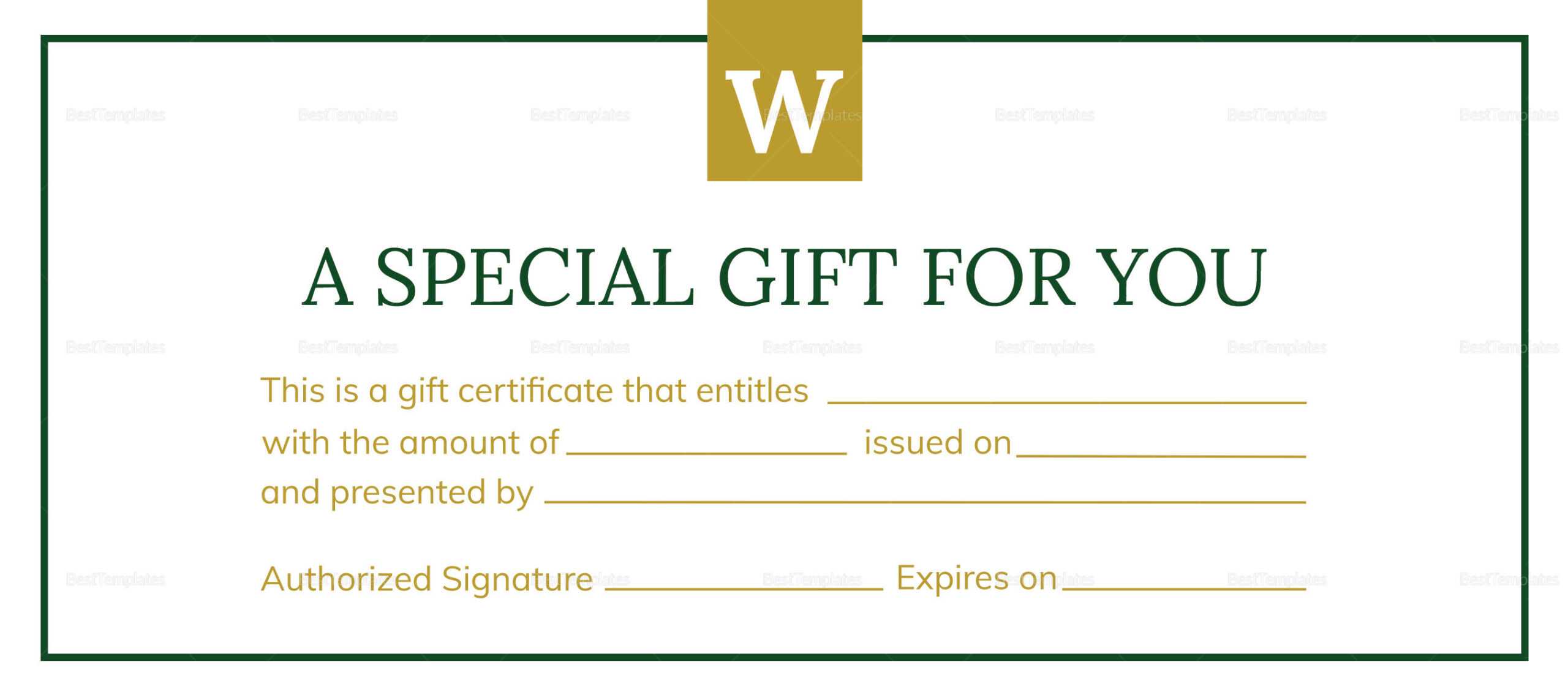 Hotel Gift Certificate Template For Indesign Gift Certificate Template