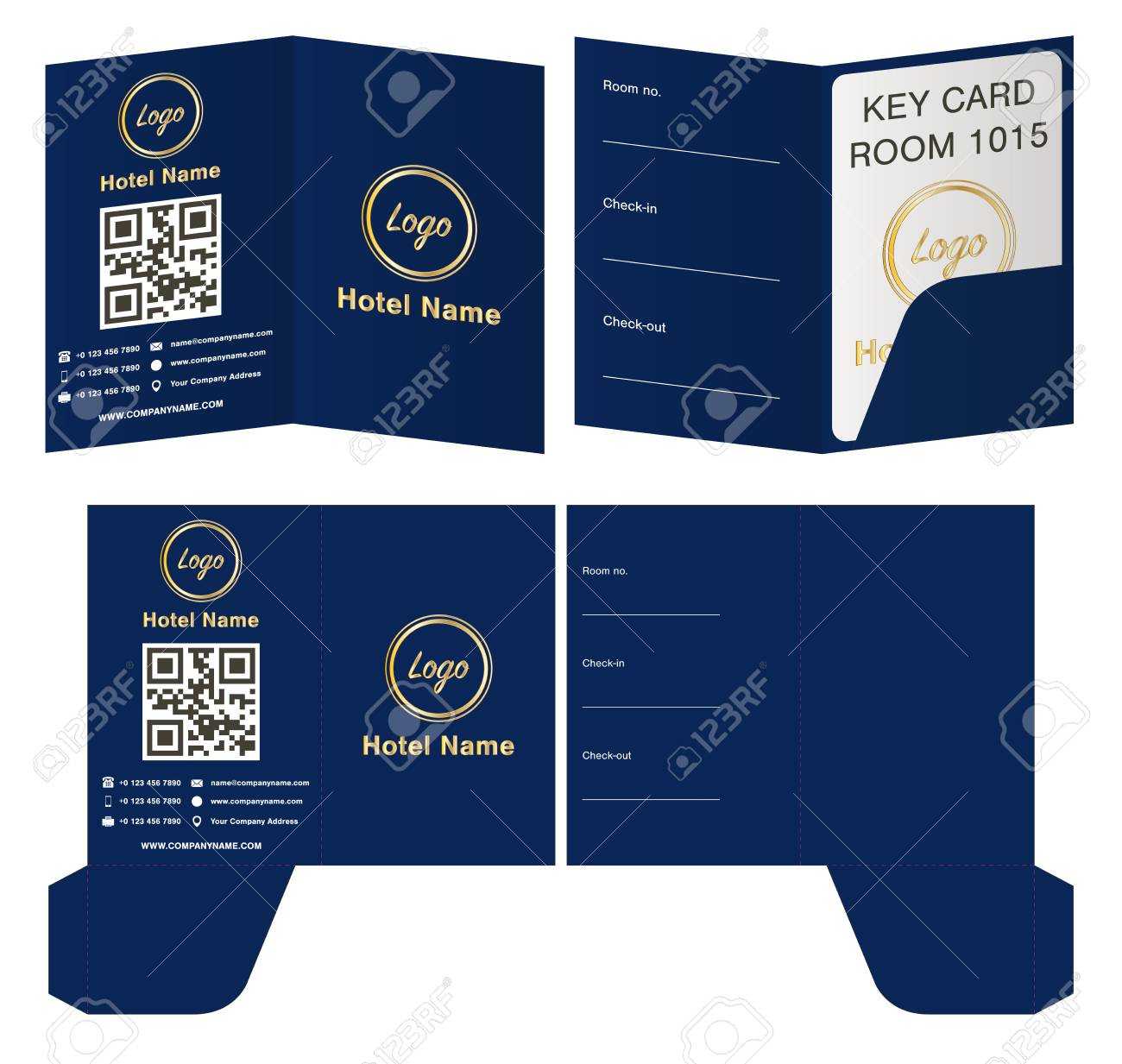 Hotel Key Card Holder Folder Package Template Design. Intended For Hotel Key Card Template