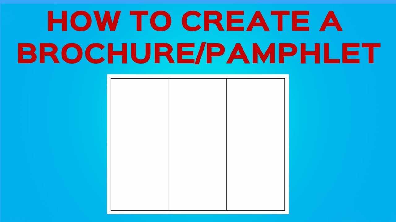 How To Create A Brochure/pamphlet On Google Docs Inside Brochure Templates Google Drive