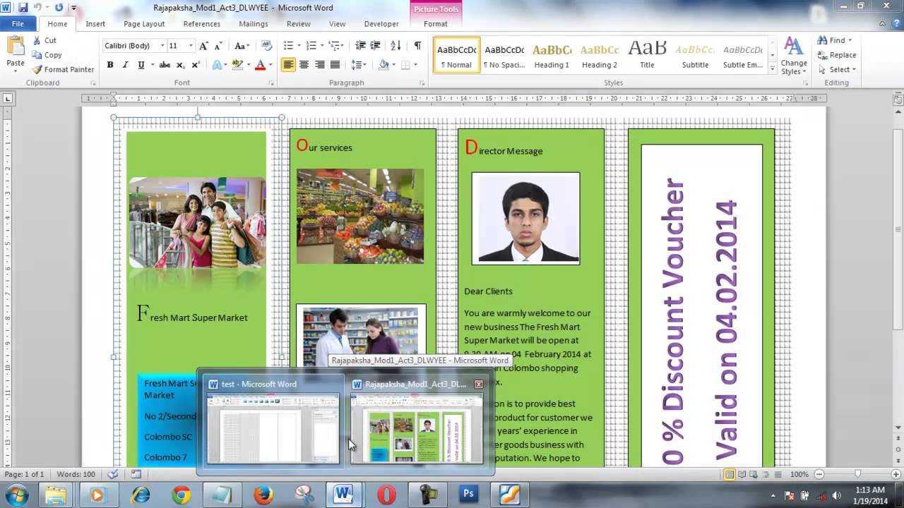 How To Create A Brochure Using Ms Word 2013 Youtube Make On Throughout Office Word Brochure Template