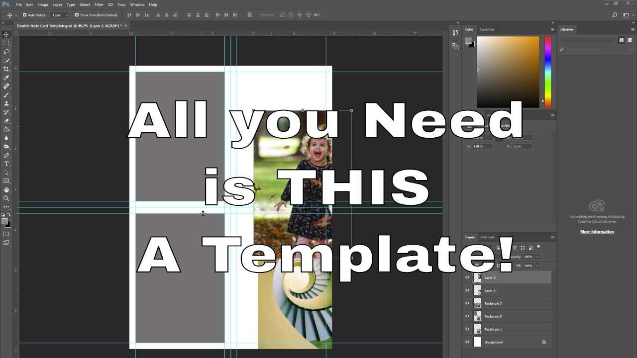 How To Create A Greeting Card Template In Photoshop Inside Greeting Card Layout Templates