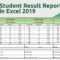 How To Create Student Result Report Card In Excel 2019 Intended For Result Card Template
