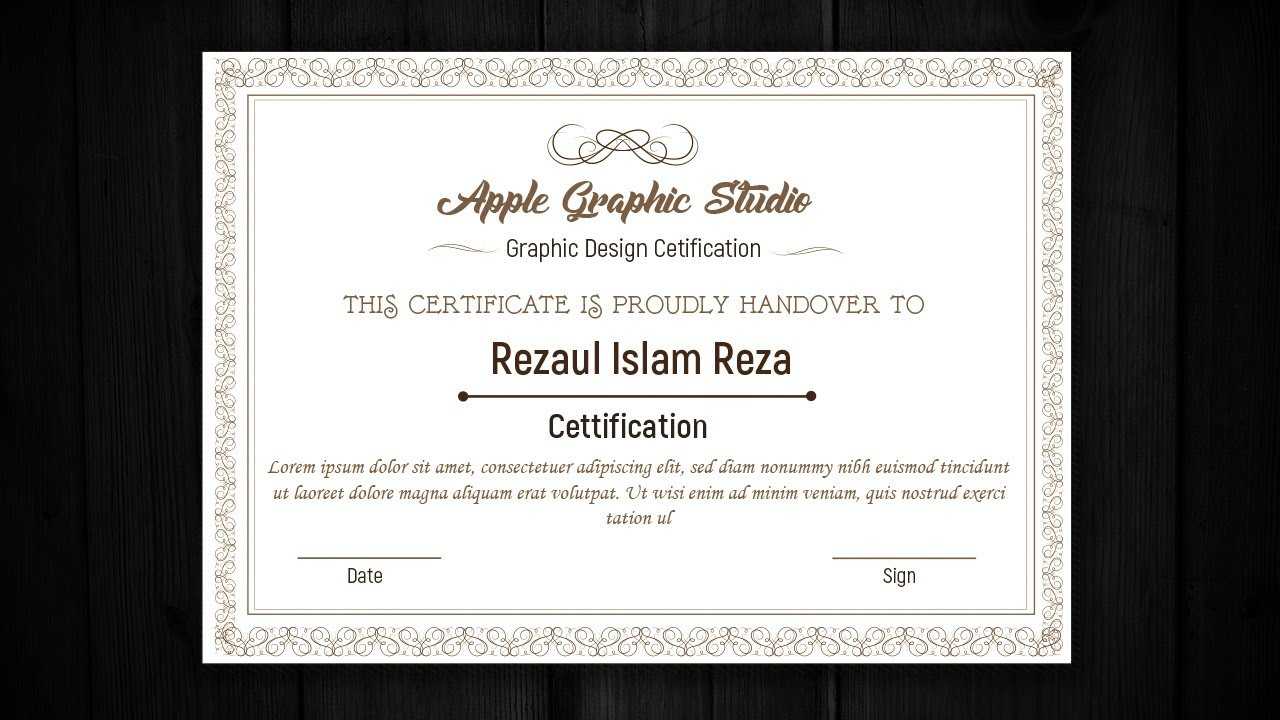How To Design A Certificate Template – Adobe Illustrator Tutorial With Indesign Certificate Template