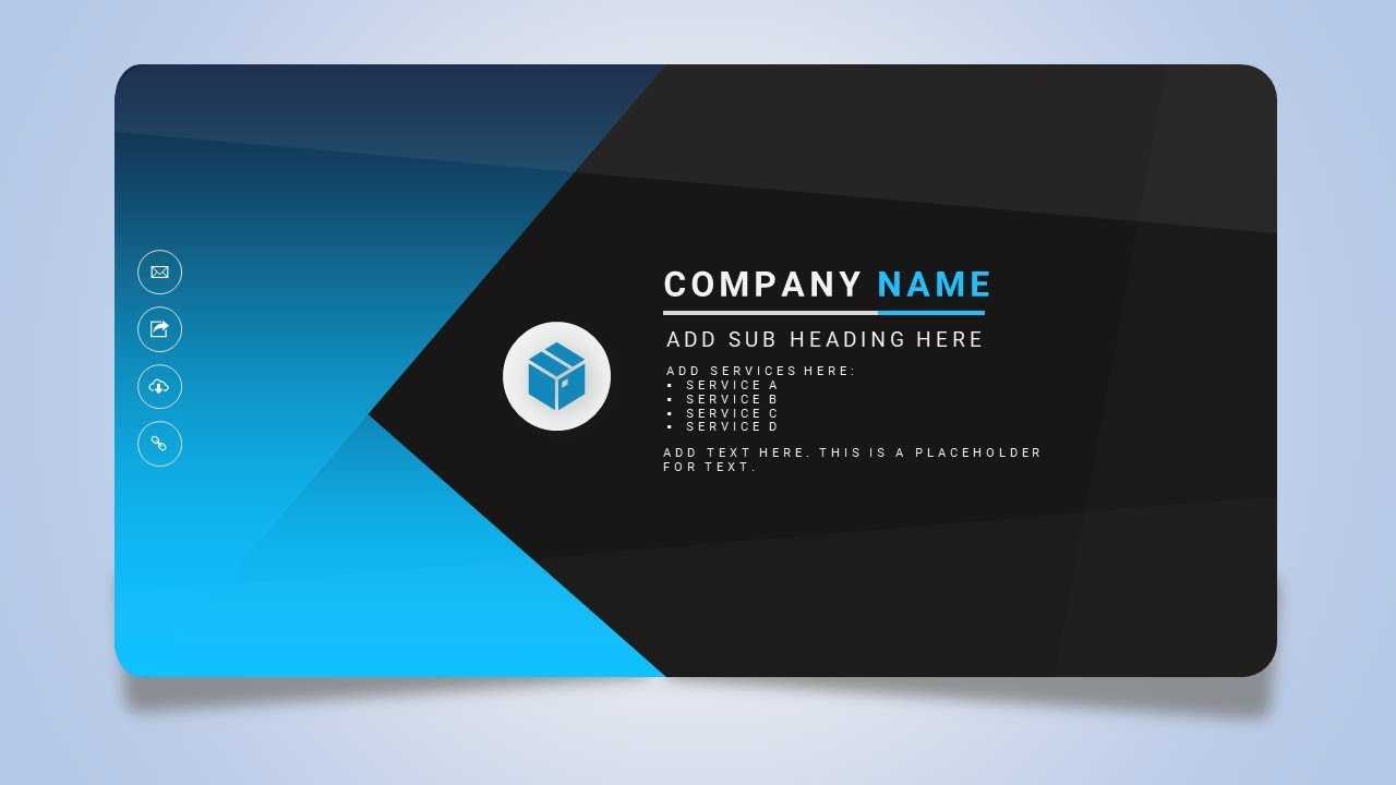 How To Design A Creative Business Or Name Card In Microsoft Office  Powerpoint Ppt In Microsoft Templates For Business Cards