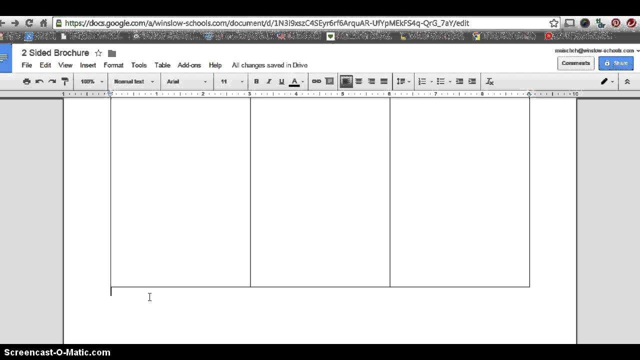 How To Make 2 Sided Brochure With Google Docs Intended For Google Doc Brochure Template
