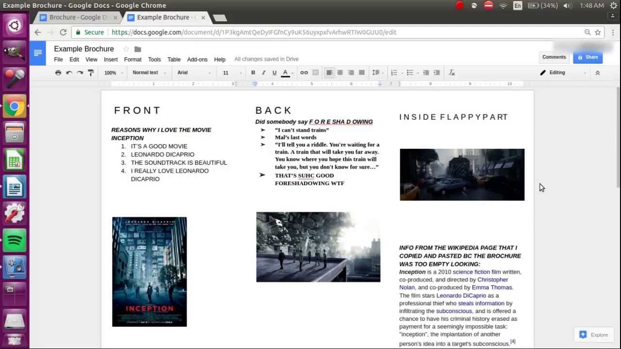 How To Make A Brochure On Google Docs In Google Drive Brochure Template