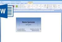 How To Make A Business Card In Word - Dalep.midnightpig.co intended for Business Card Template For Word 2007